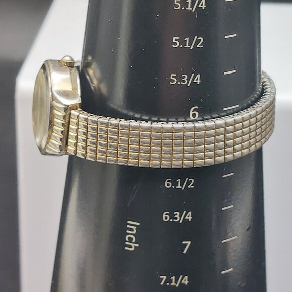 Vintage Gruen Precision Quartz Ladies Date Watch With Stretch Band Stainless Ste main image 4